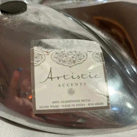 Aluminum Artistic Accents Leaf Sectioned Appetizer/Candy Platter - Picture 5 of 5